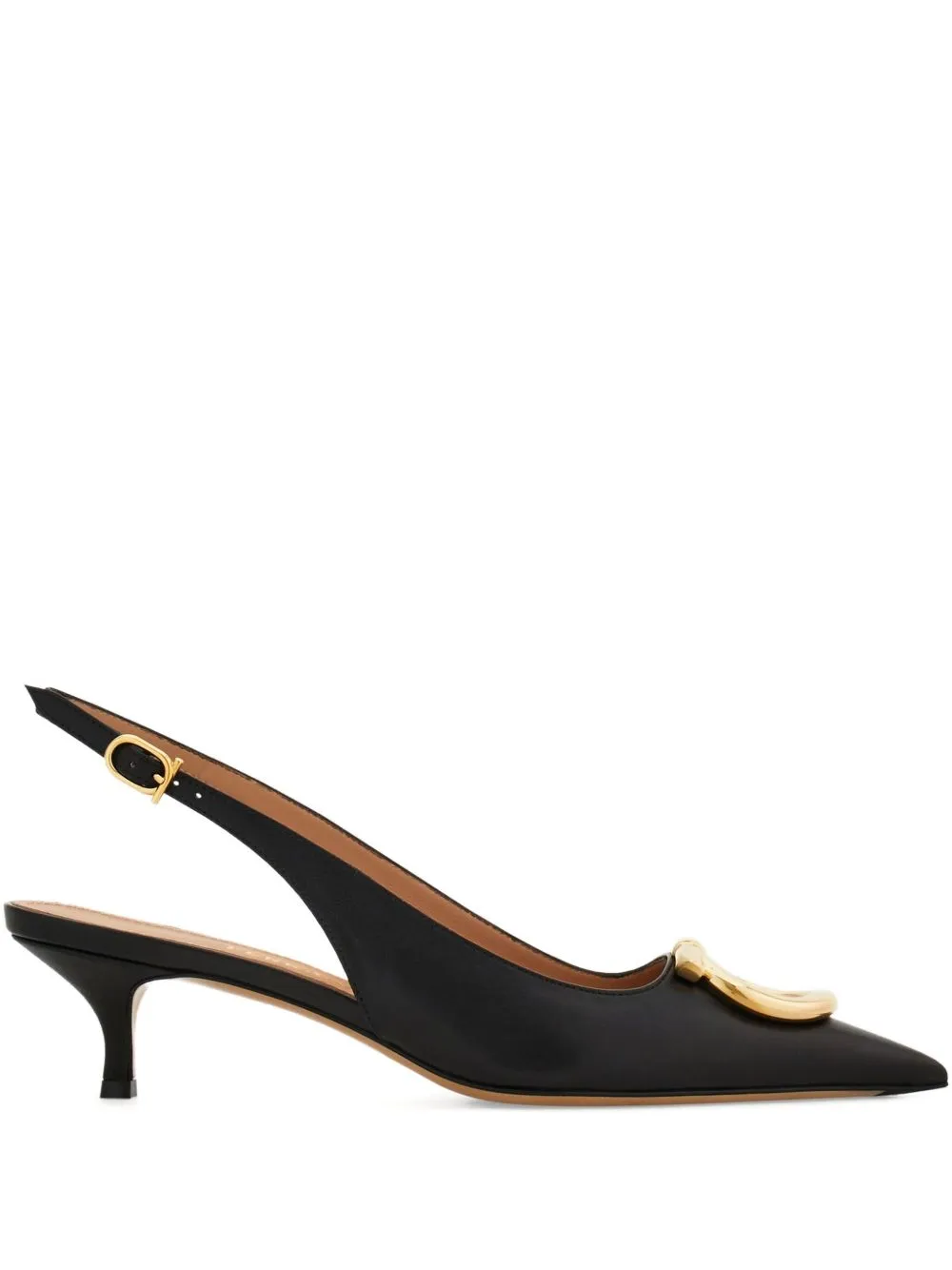 Gancini Leather Slingback Pumps sold by Wanan Luxury