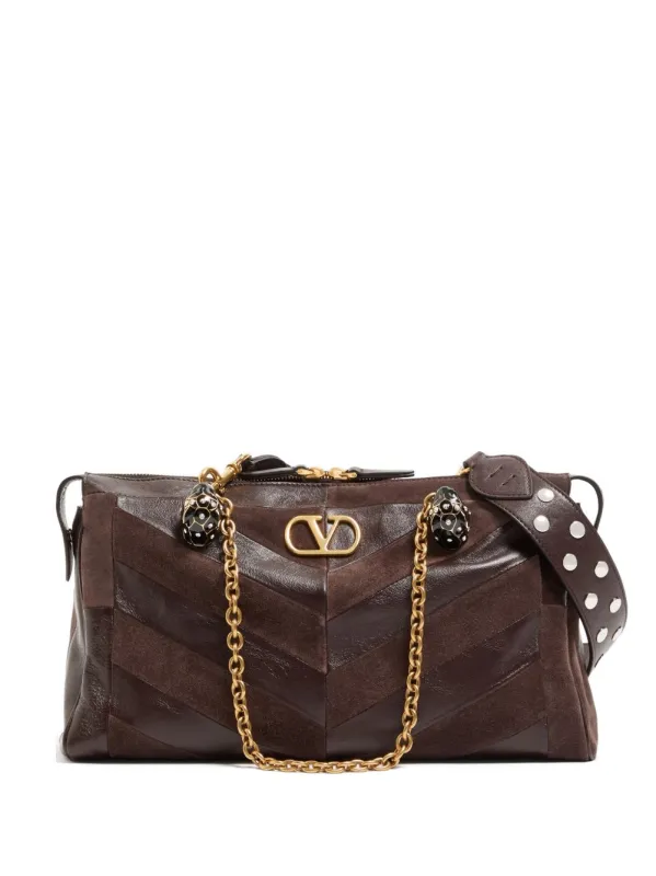 Panthea Medium Leather Shoulder Bag made by Valentino Garavani