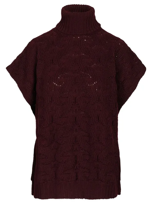 Turtleneck Sweater Knitwear Bordeaux made by Etro