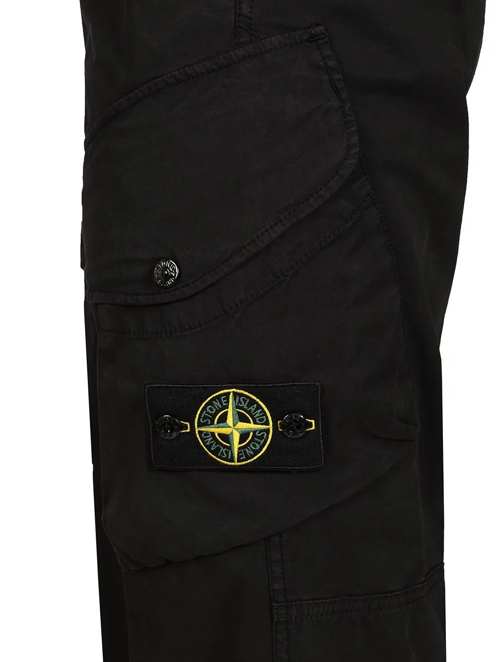 Stretch Organic Cotton Twill Cargo Trousers Black sold by Wanan Luxury product image thumbnail 5