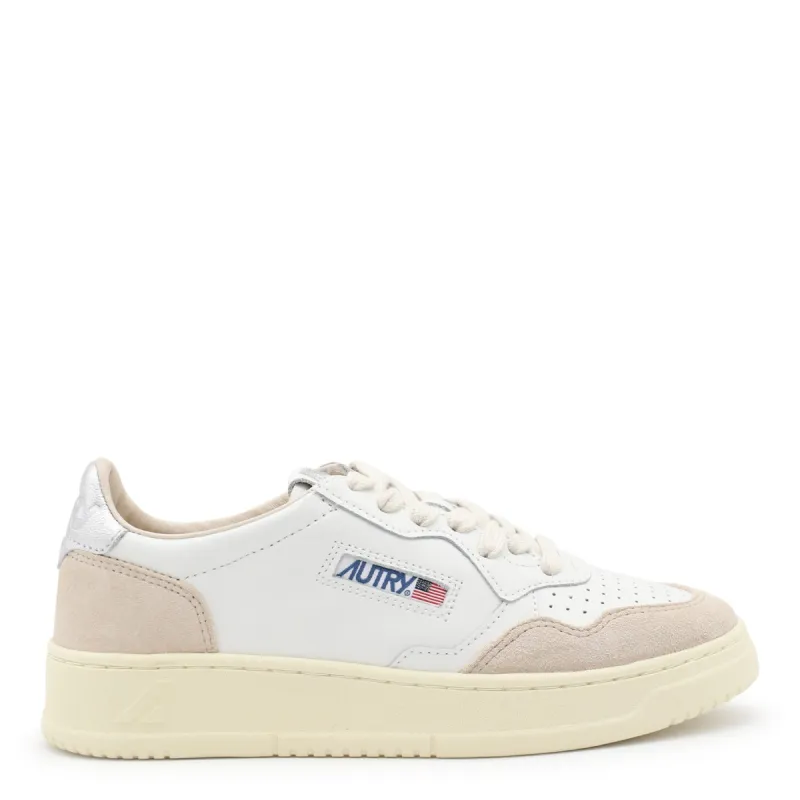 Sneakers Leat/Suede White/Silver made by Autry