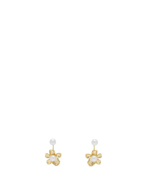 Earrings With Pearls Jewels Gold made by Self-Portrait