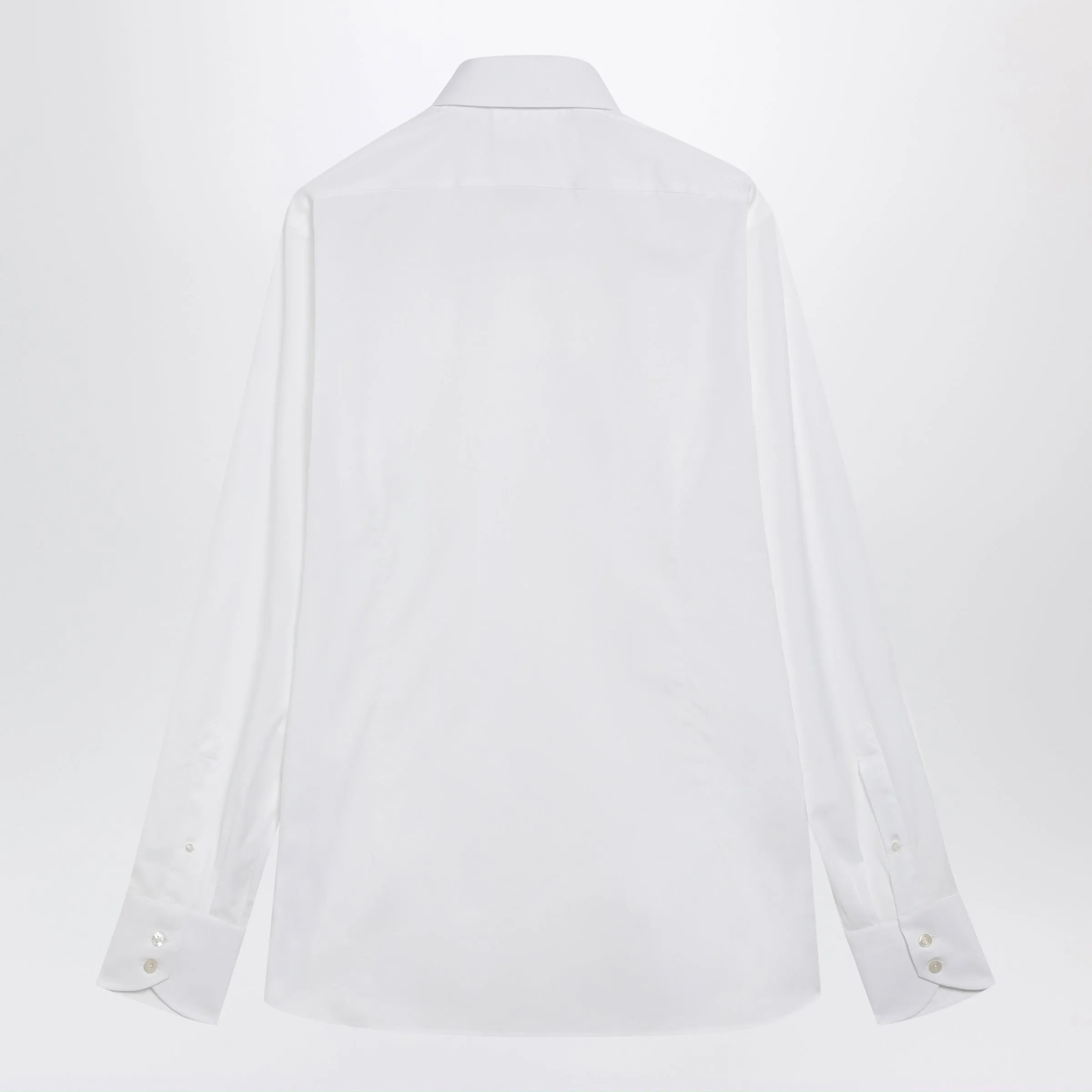 Slim-Fit Cotton Shirt In Optical White sold by Wanan Luxury product image thumbnail 2
