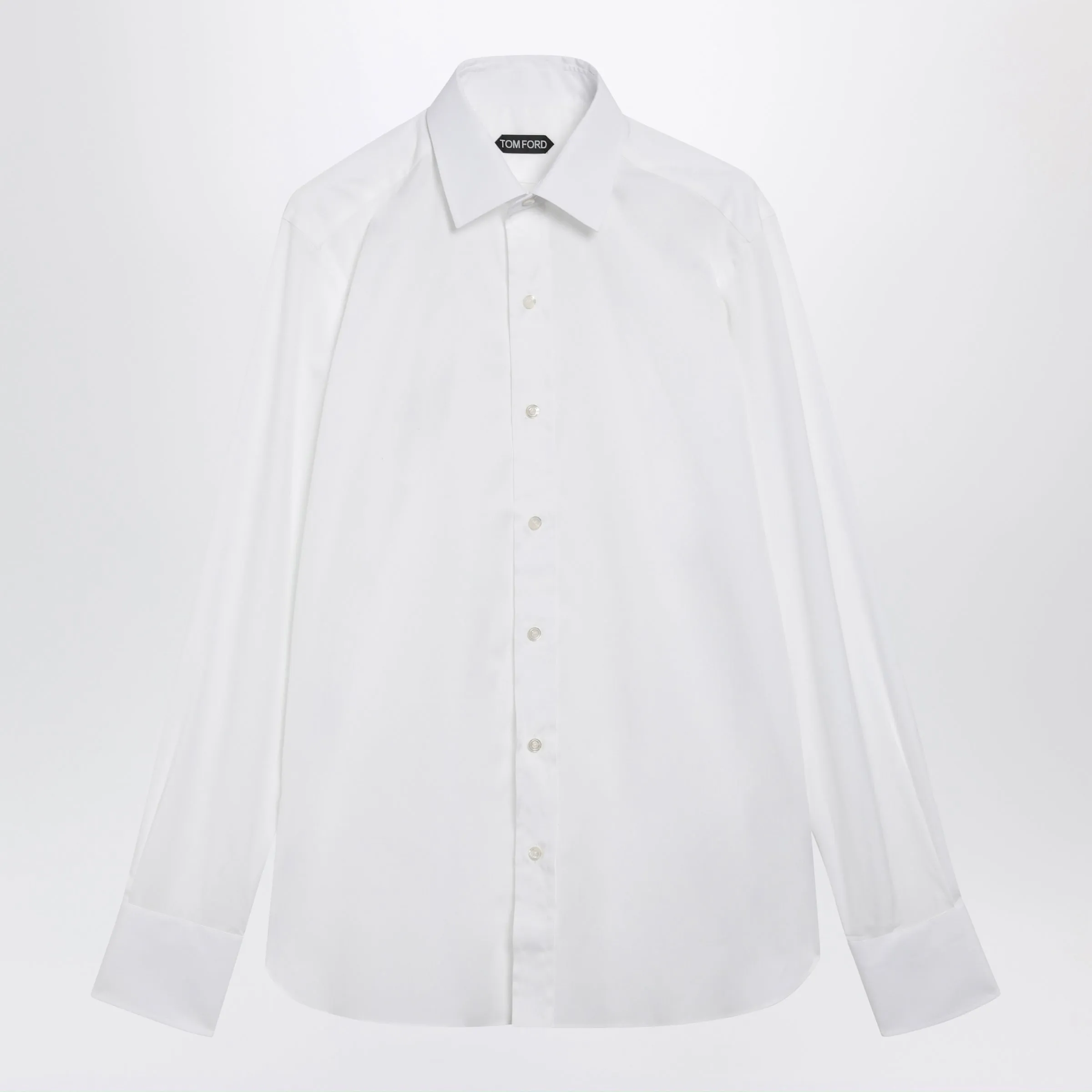 Slim-Fit Cotton Shirt In Optical White sold by Wanan Luxury