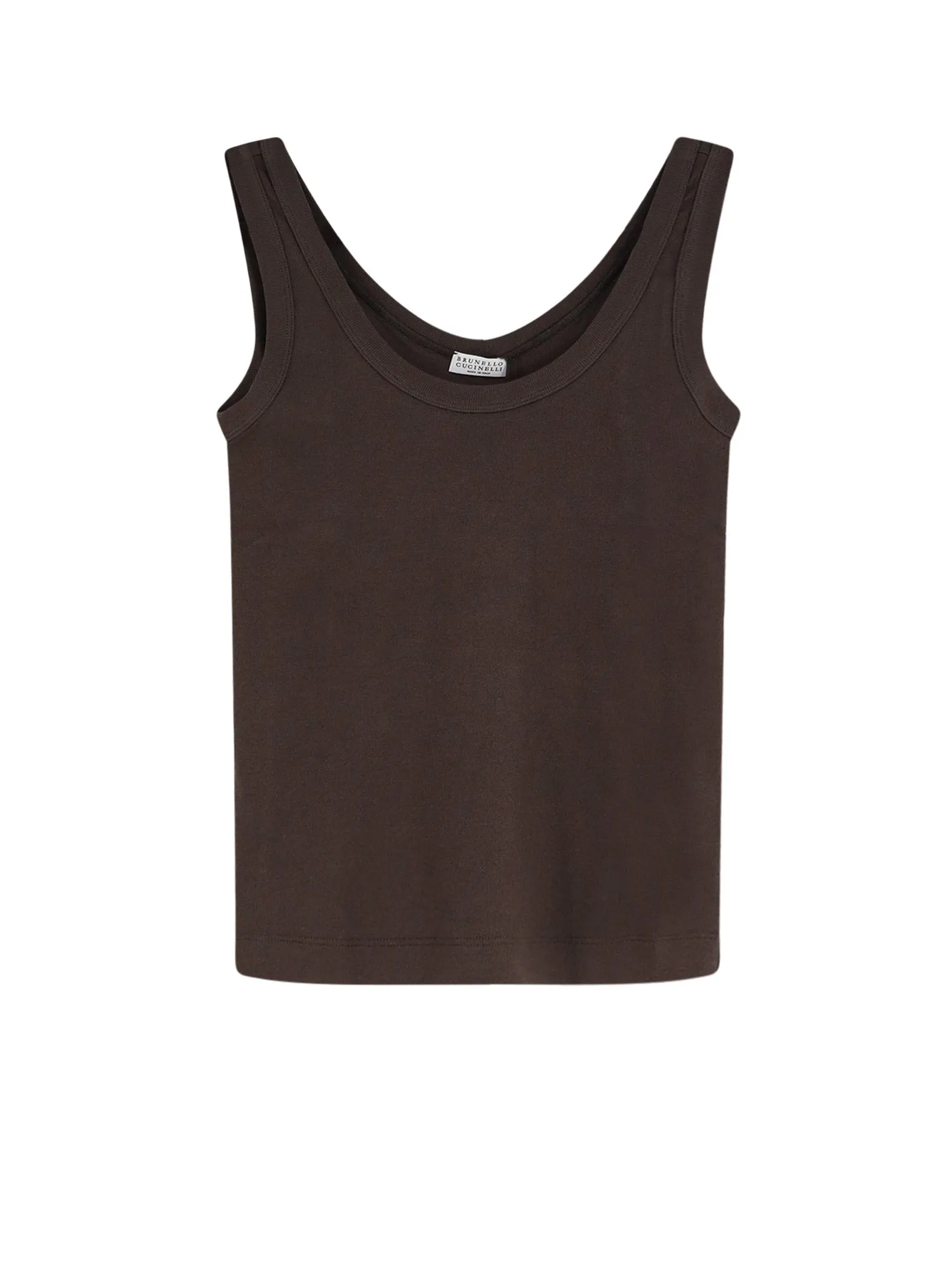 Cotton Blend Tank Top With Back Monili Detail sold by Wanan Luxury