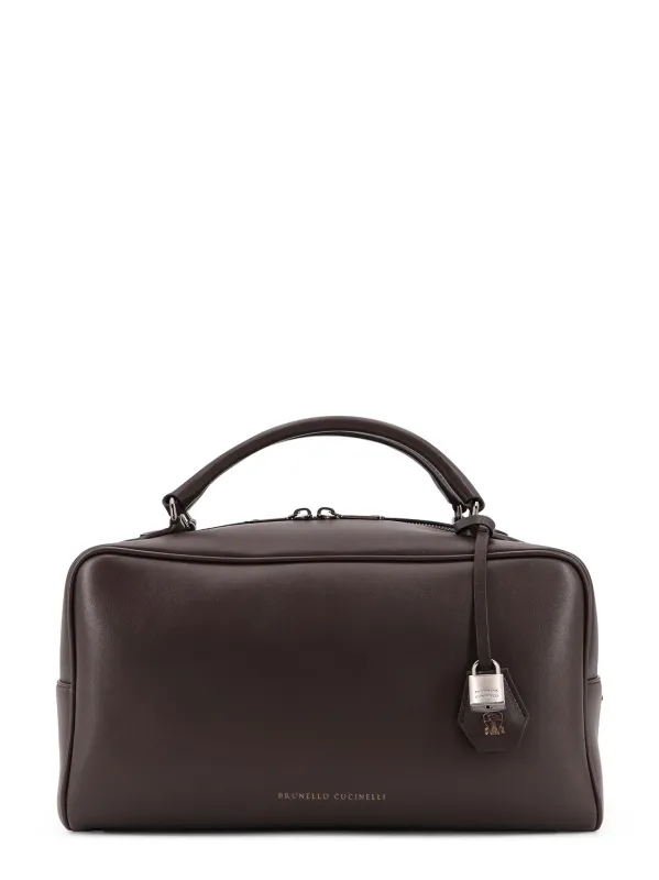 Boston Explorer Leather Crossbody Bag made by Brunello Cucinelli