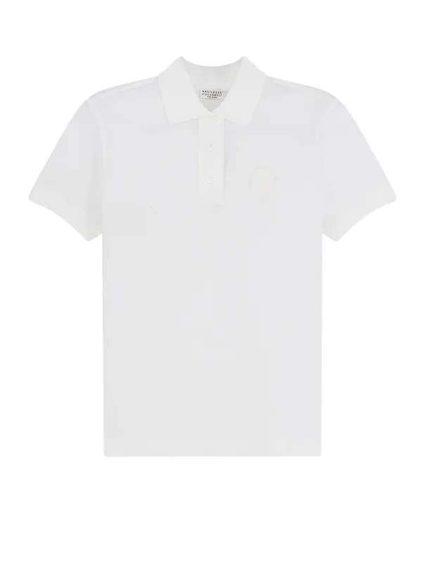 Cotton Blend Polo Shirt made by Brunello Cucinelli