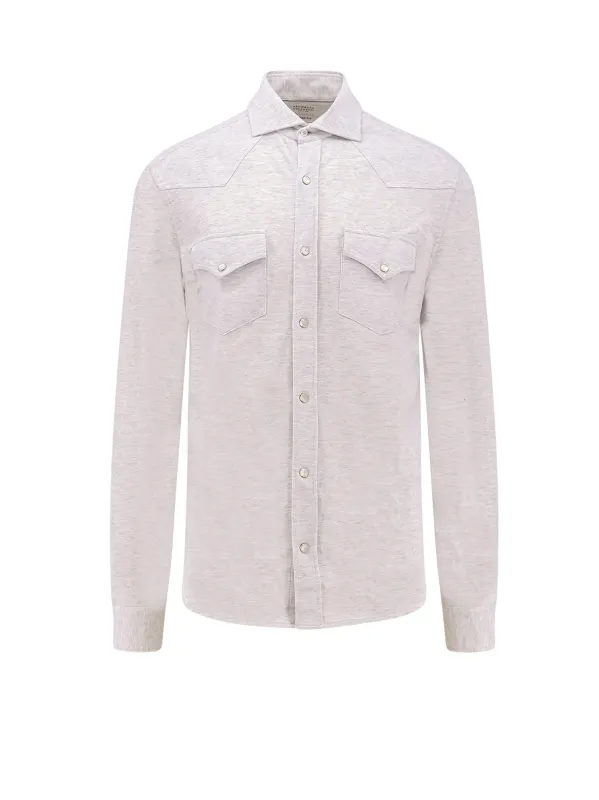 Leisure-Fit Cotton Shirt made by Brunello Cucinelli