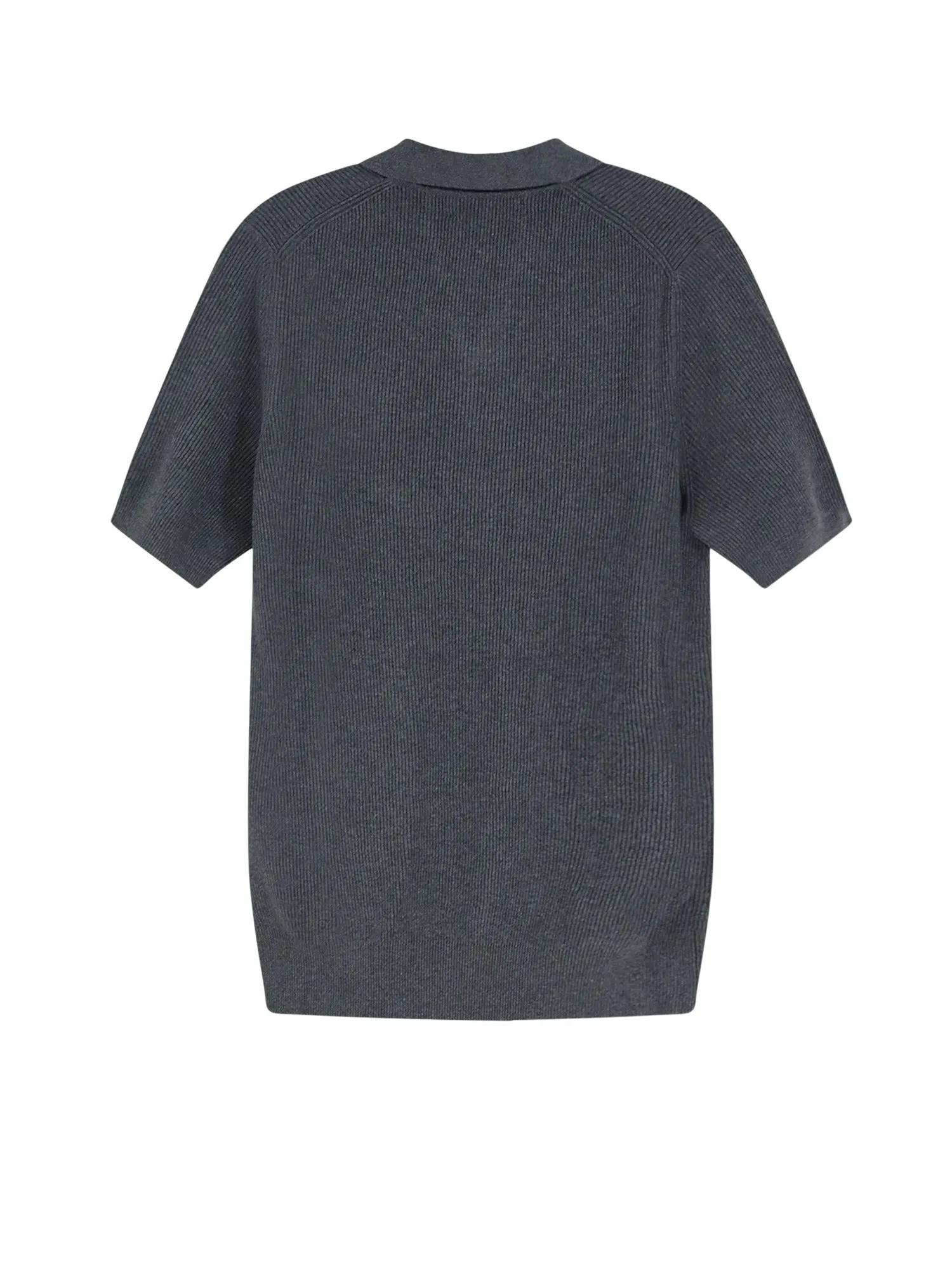 Cotton Polo Shirt With Ribbed Knit sold by Wanan Luxury product image thumbnail 2