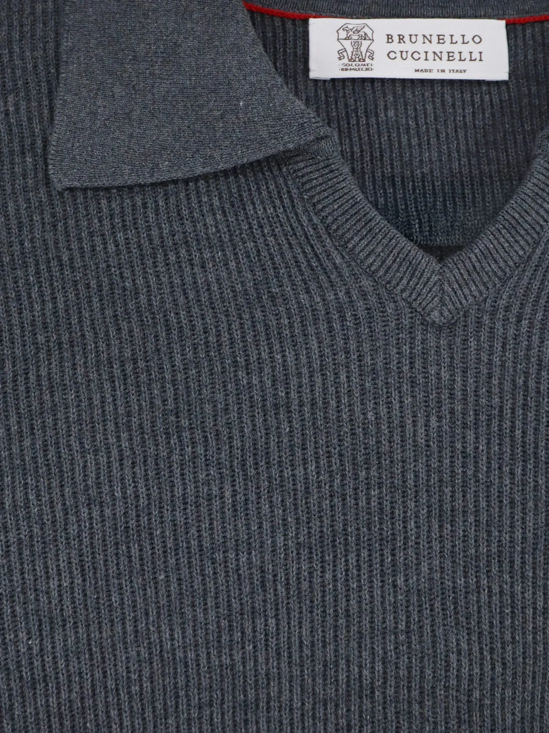 Cotton Polo Shirt With Ribbed Knit sold by Wanan Luxury product image thumbnail 3