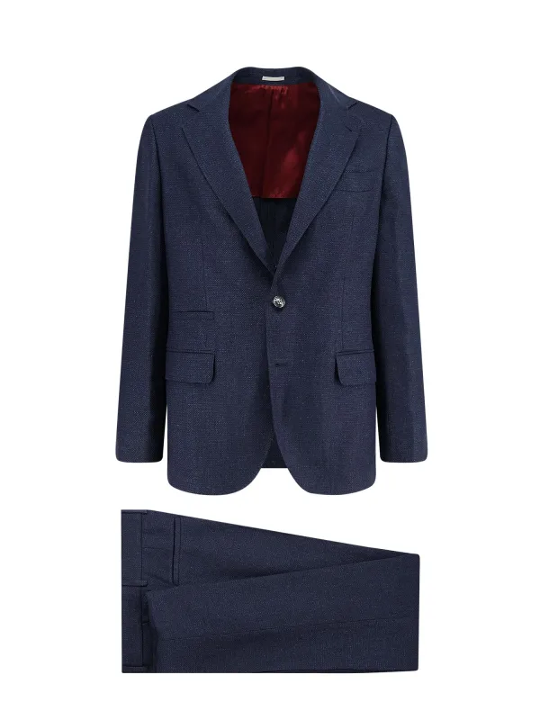 Silk, Linen And Wool Suit made by Brunello Cucinelli