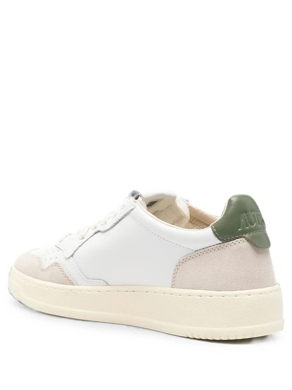 Medalist Low Sneakers In White Leather And Bronze Green Suede sold by Wanan Luxury product image thumbnail 3