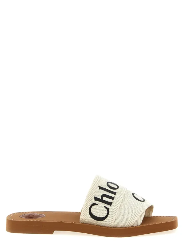 Woody Sandals White made by Chloe