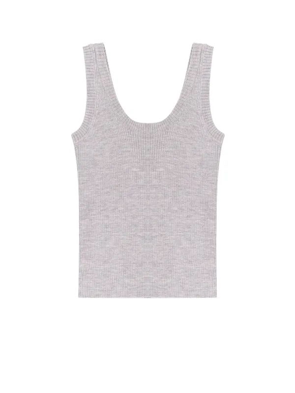 Cashmere And Wool Tank Top With Monili Detail made by Brunello Cucinelli