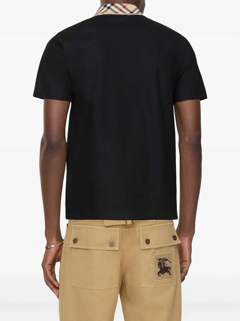 Check-Collar Cotton Polo Shirt sold by Wanan Luxury product image thumbnail 3