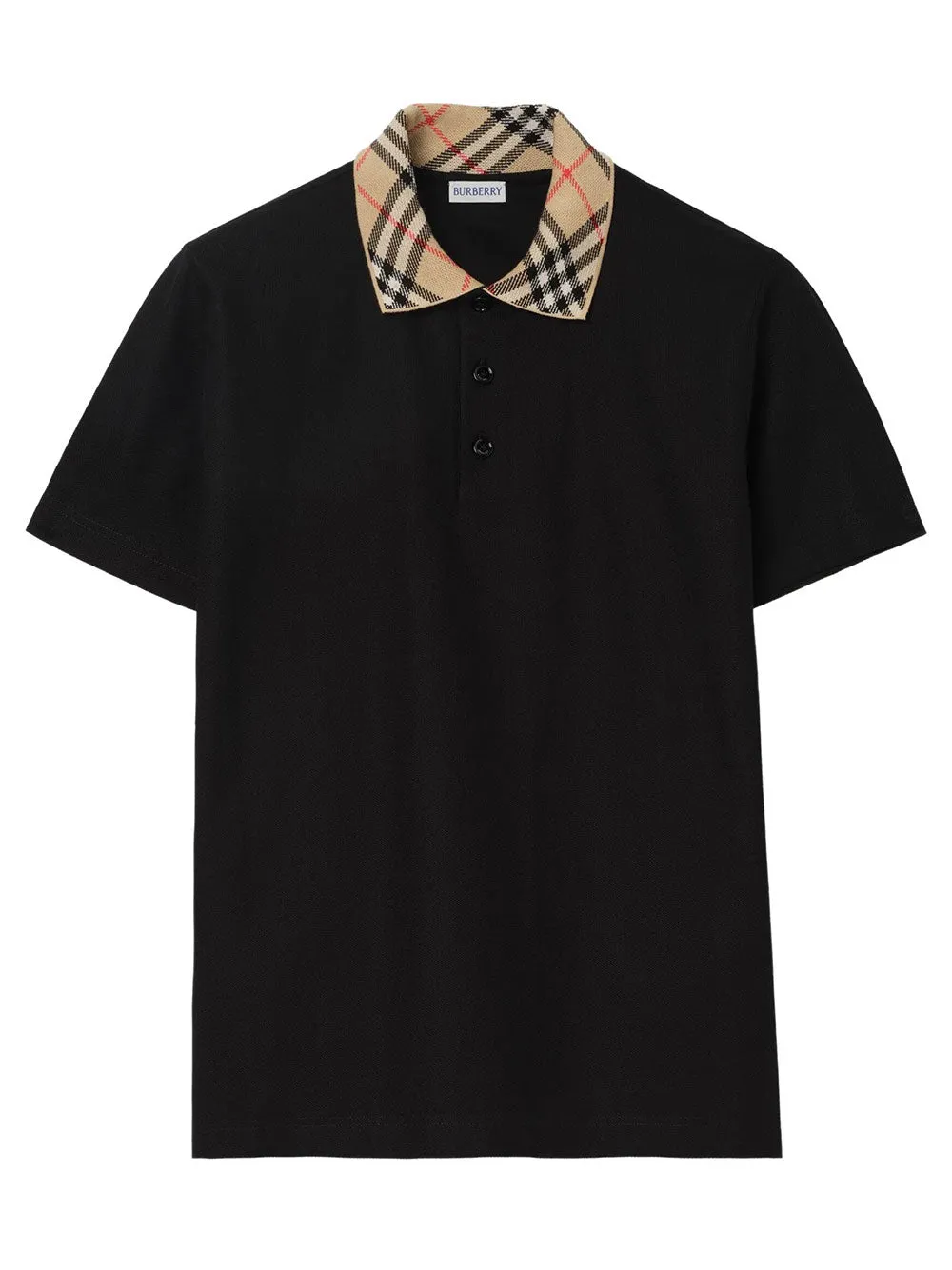 Check-Collar Cotton Polo Shirt sold by Wanan Luxury