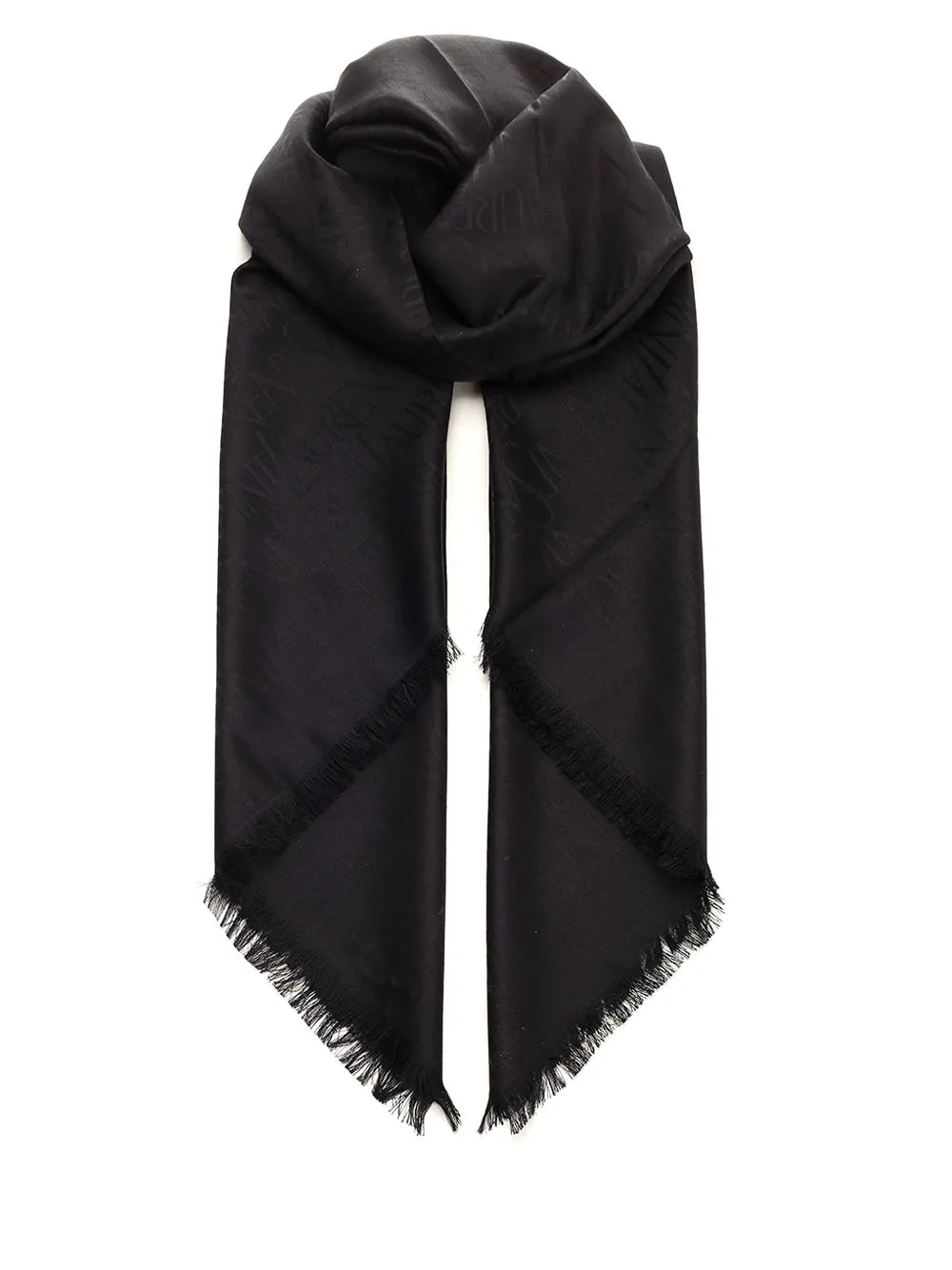 Monogram Ysl Jacquard Scarf Scarves And Foulards Black sold by Wanan Luxury