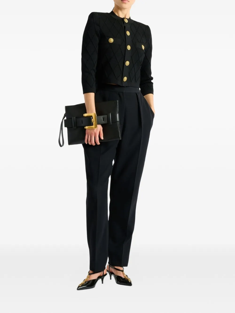 Cropped Cardigan sold by Wanan Luxury product image thumbnail 3