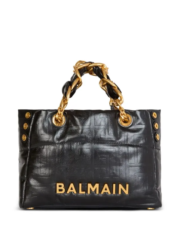 1945 Small Leather Tote made by Balmain