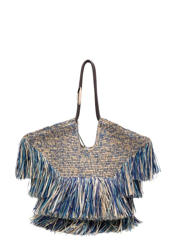 Goldentime Medium Rafia Tote made by Zimmermann