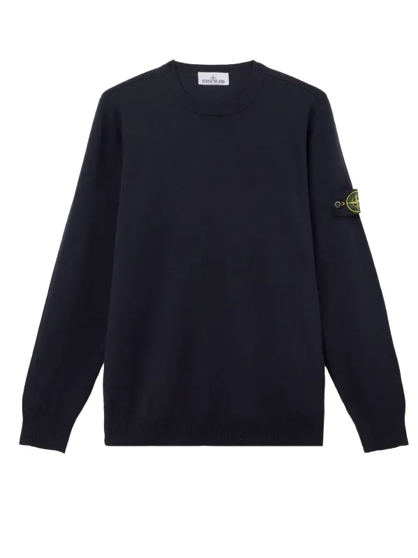 Wool Sweater With Side Logo Patch made by Stone Island