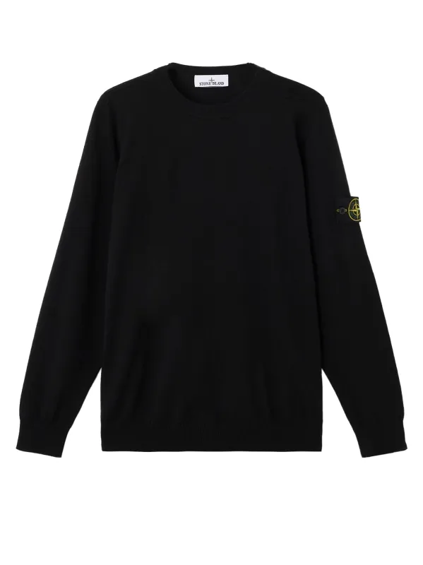 Wool Sweater With Side Logo Patch made by Stone Island