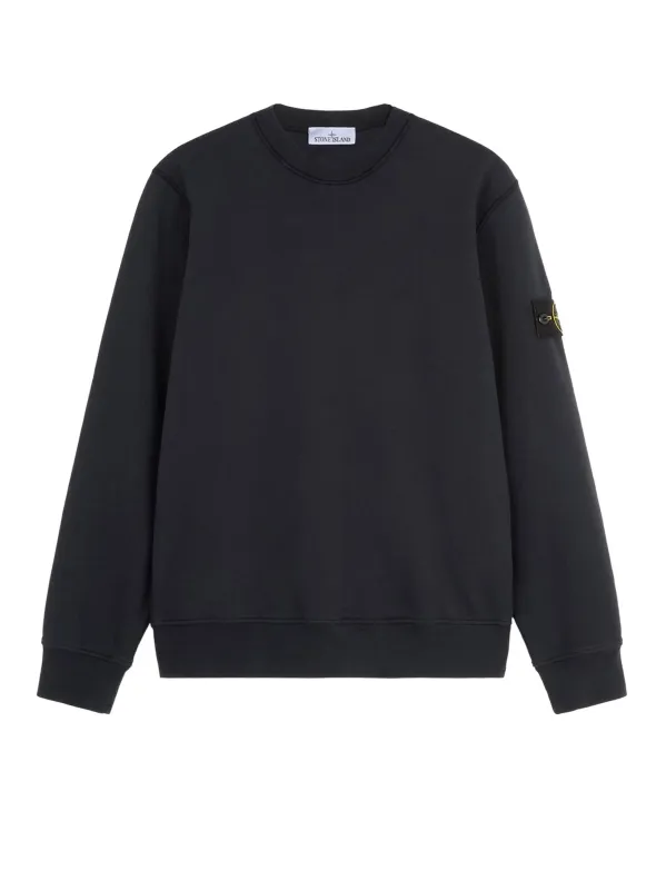 Cotton Sweatshirt With Side Logo Patch made by Stone Island