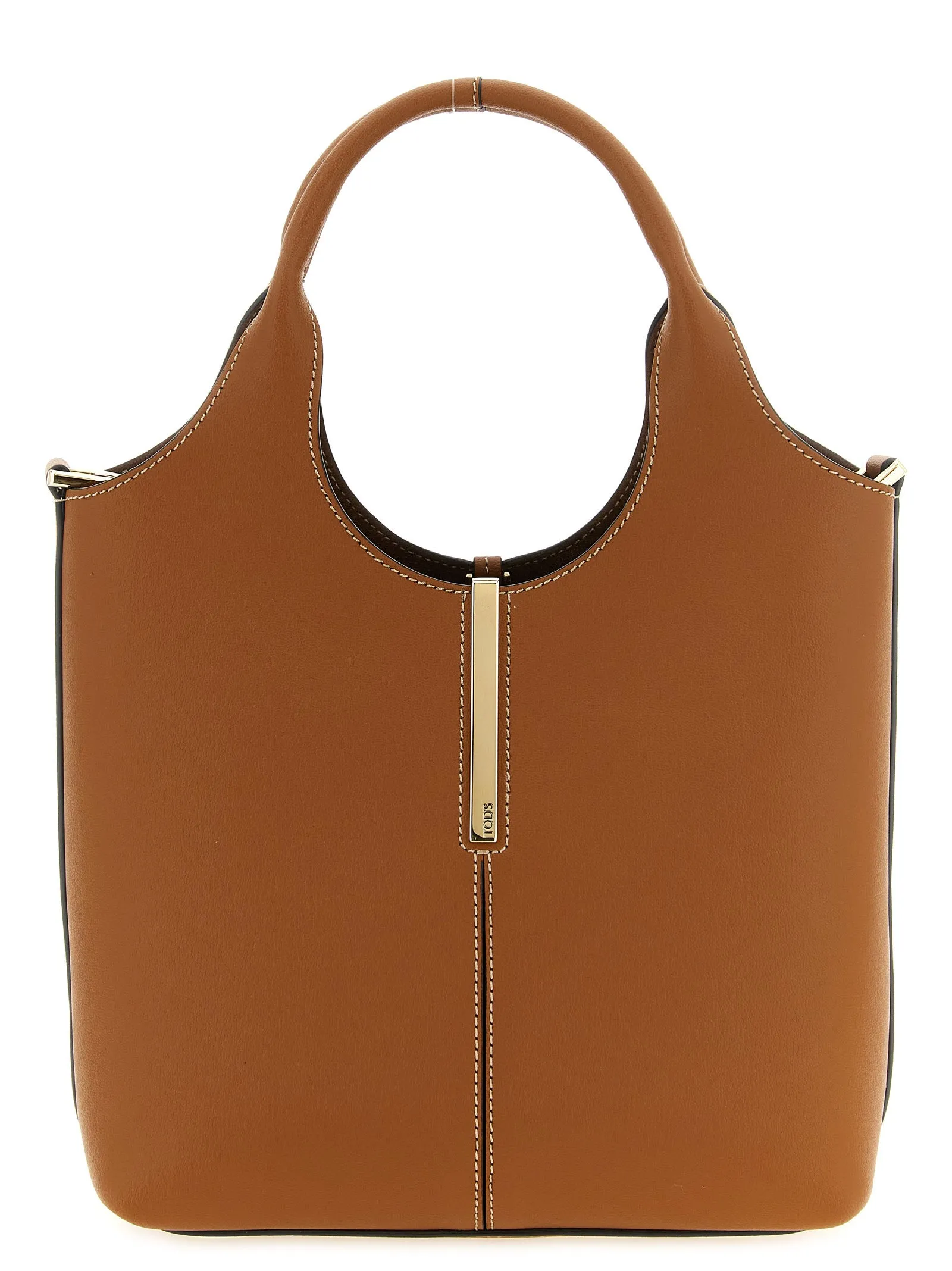 Mini Metal Plate Shopping Bag Tote Bag Brown sold by Wanan Luxury