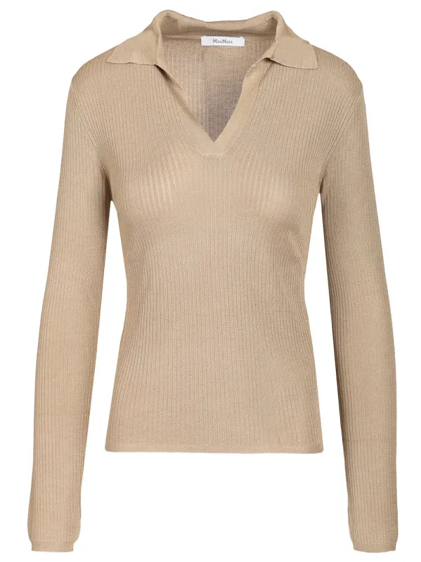 Knitted Top Knitwear Beige made by MaxMara