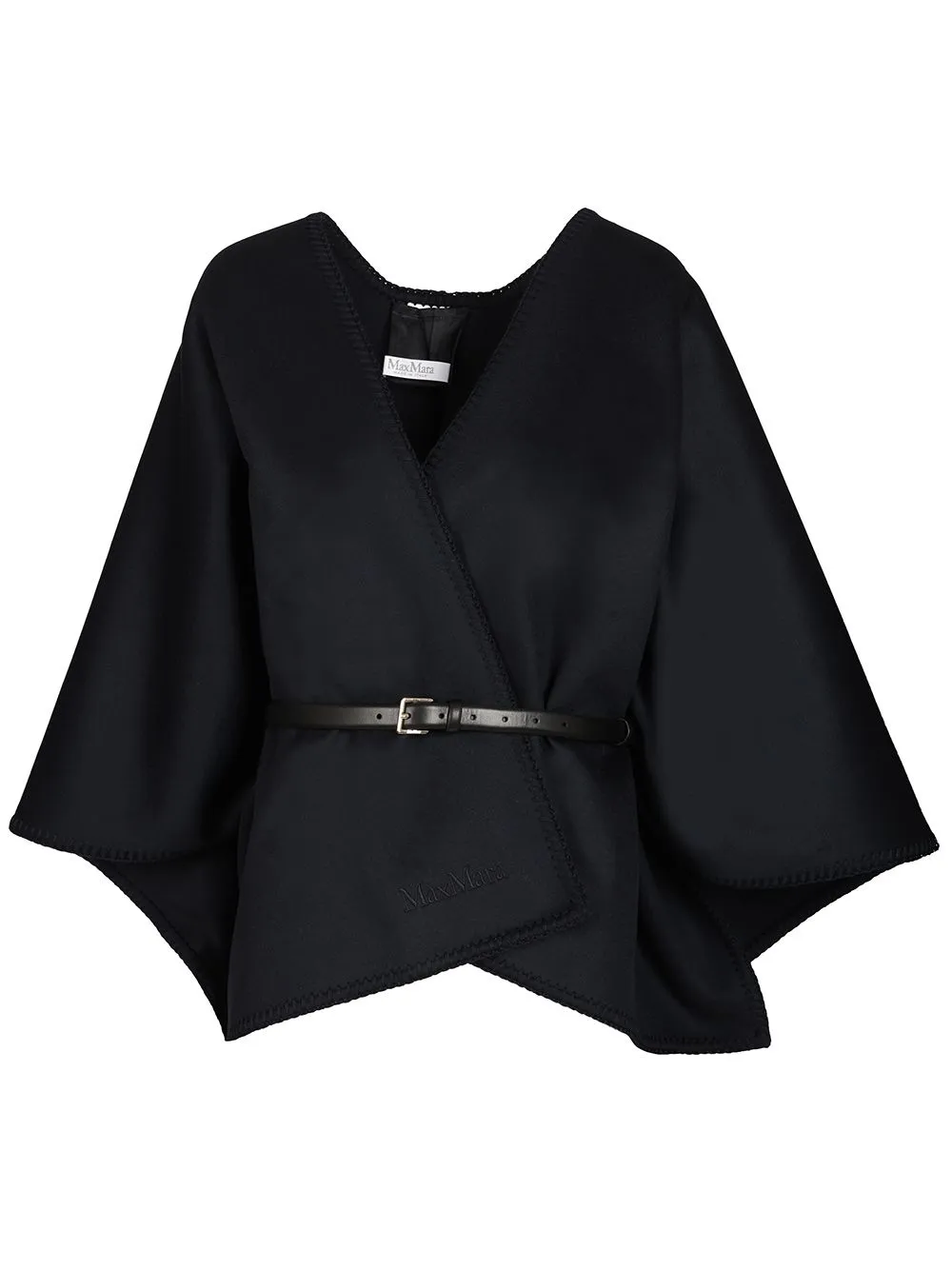 Double Wool Drap Cape Jackets Blue sold by Wanan Luxury