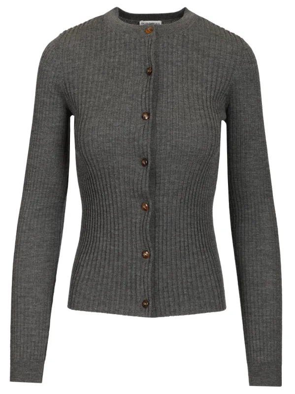 Cashmere Cardigan Knitwear Grey made by Burberry