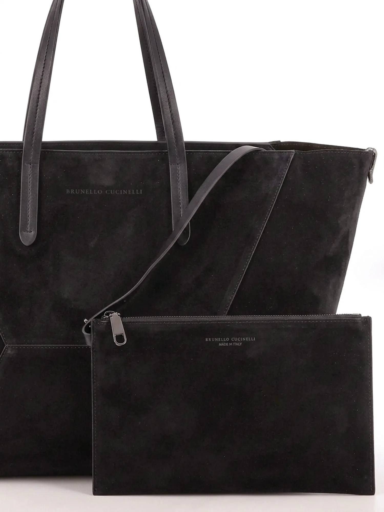 Bc Duo Suede Shoulder Bag With Engraved Logo sold by Wanan Luxury product image thumbnail 4