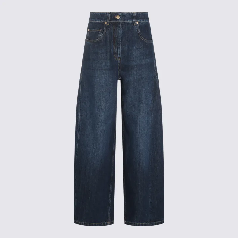 Jeans Dark Blue made by Brunello Cucinelli