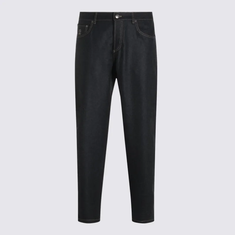 Trousers Dark Grey made by Brunello Cucinelli