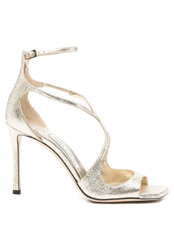 Azia 95 Platinum Brilliance Fabric Sandals made by Jimmy Choo
