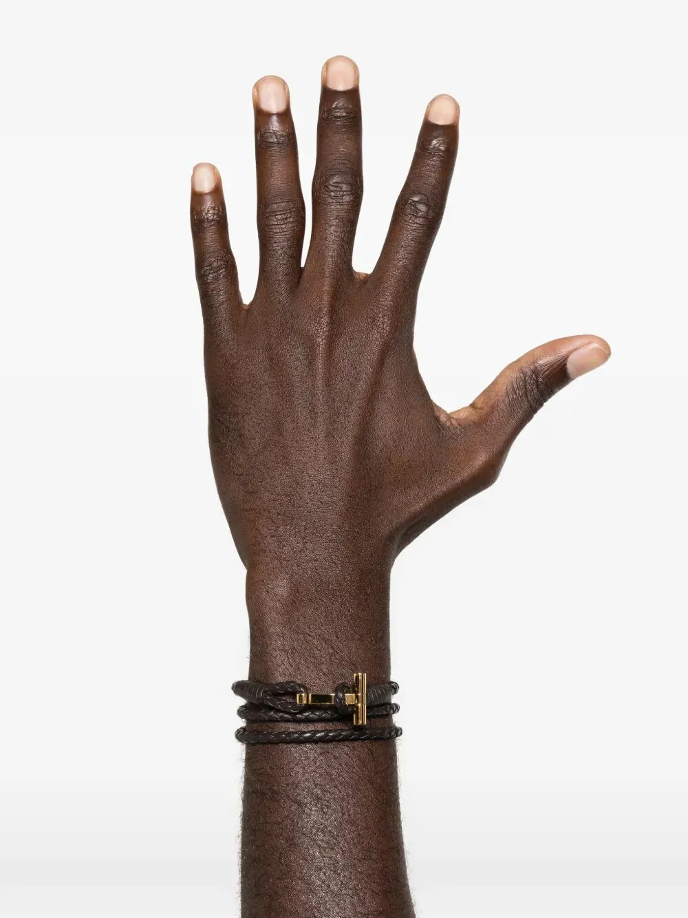 Braided Leather T Bracelet sold by Wanan Luxury product image thumbnail 2