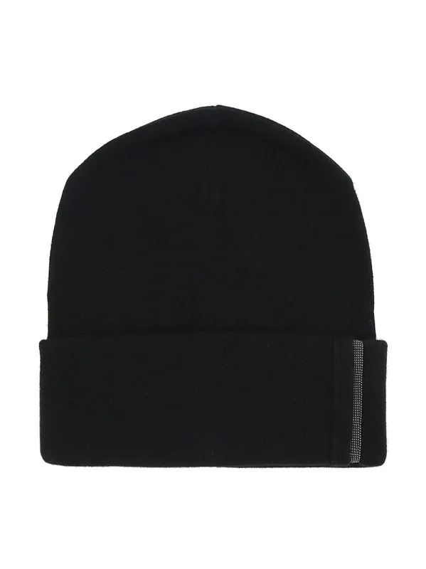 Ribbed Cashmere Knit Beanie With Monili Detail made by Brunello Cucinelli