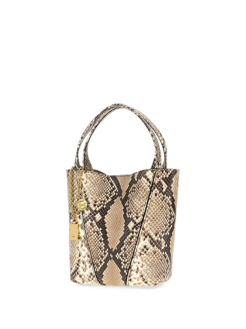Small ChloÉ Spin Tote Bag In Python-Effect Leather sold by Wanan Luxury product image thumbnail 3