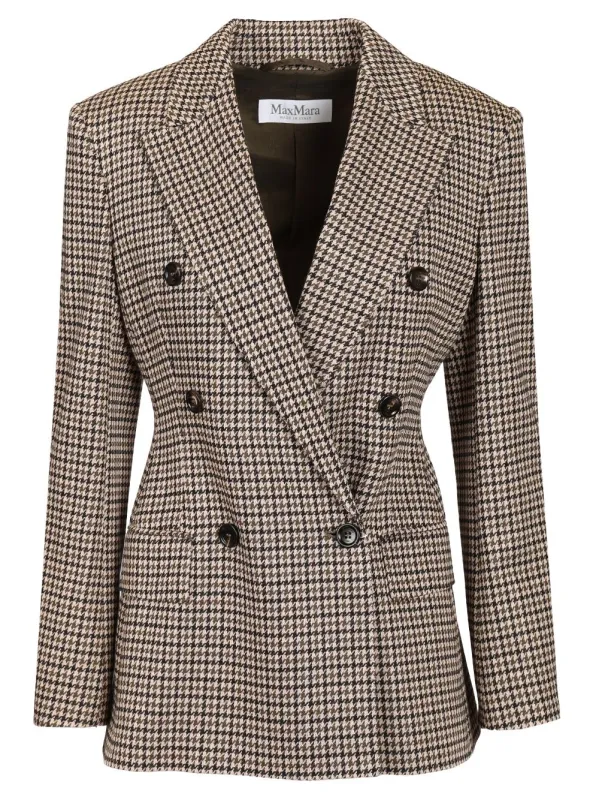 Double-Breasted Blazer Jackets Multicolor made by MaxMara
