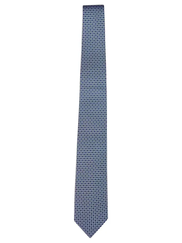 Link Print Silk Tie made by Salvatore Ferragamo