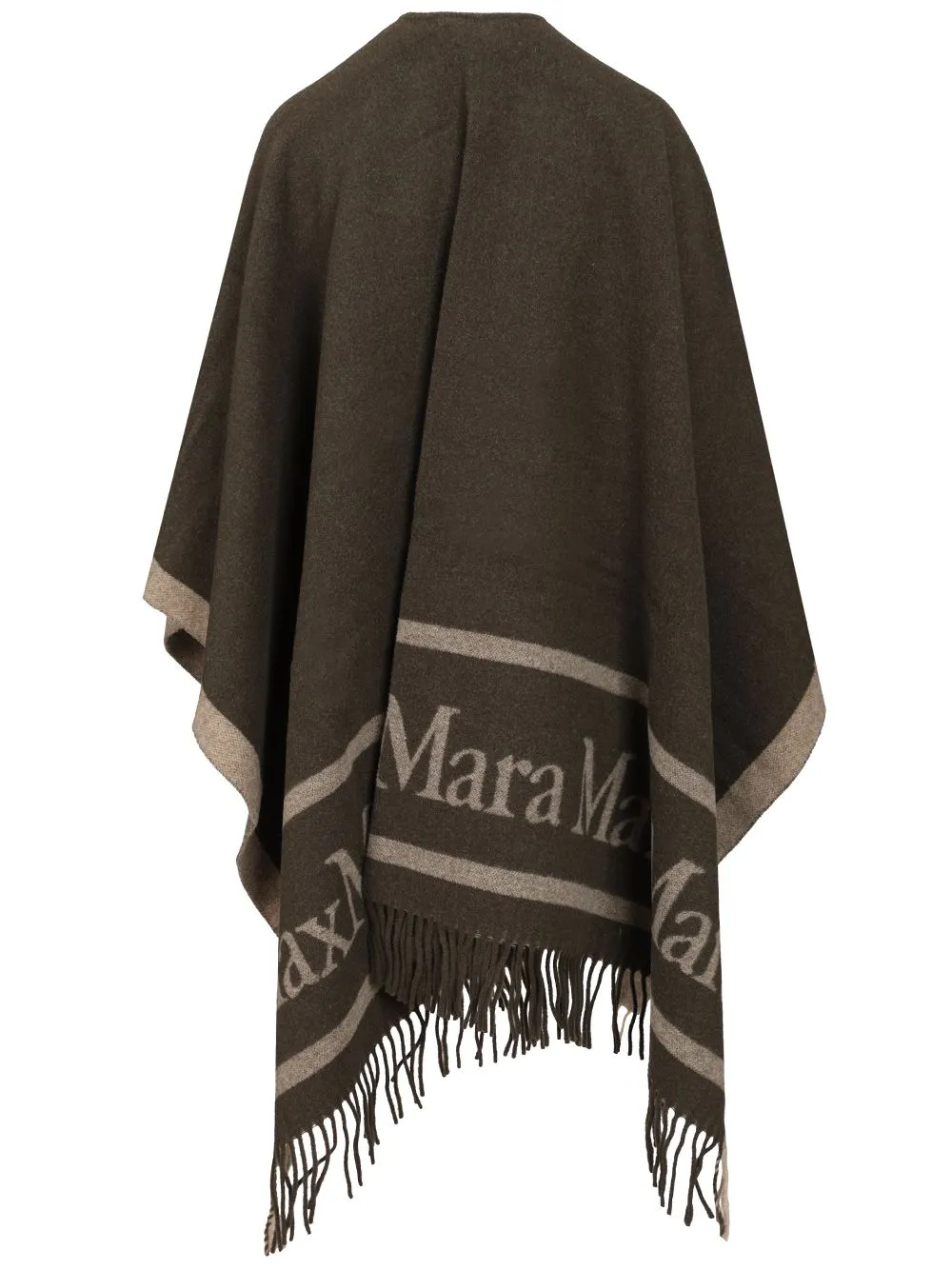 Jacquard Wool Poncho Jackets Green sold by Wanan Luxury product image thumbnail 2