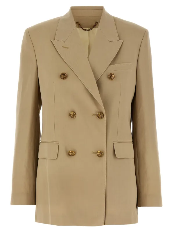 Heraldic Buttons Blazer Blazers Beige made by Golden Goose