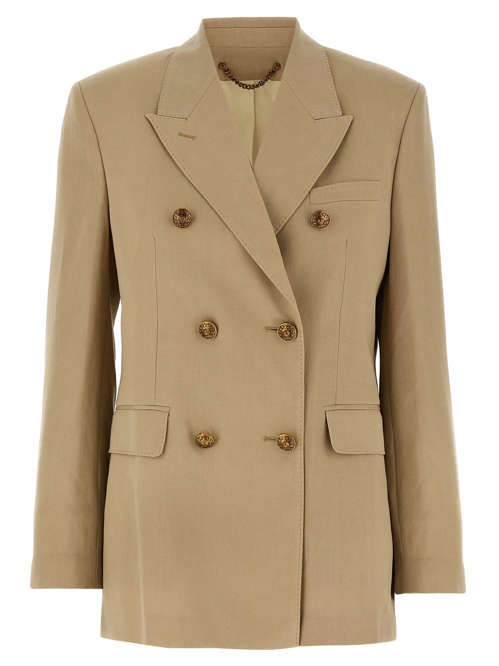 Heraldic Buttons Blazer Blazers Beige sold by Wanan Luxury