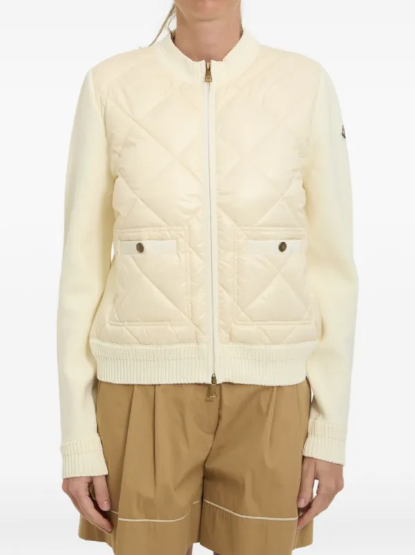 Wool And Nylon Padded Cardigan made by Moncler