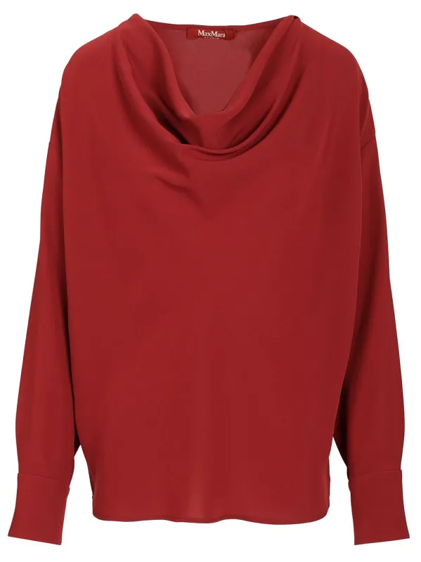 Blouse In Lightweight Technical Cady Jackets Bordeaux made by MaxMara