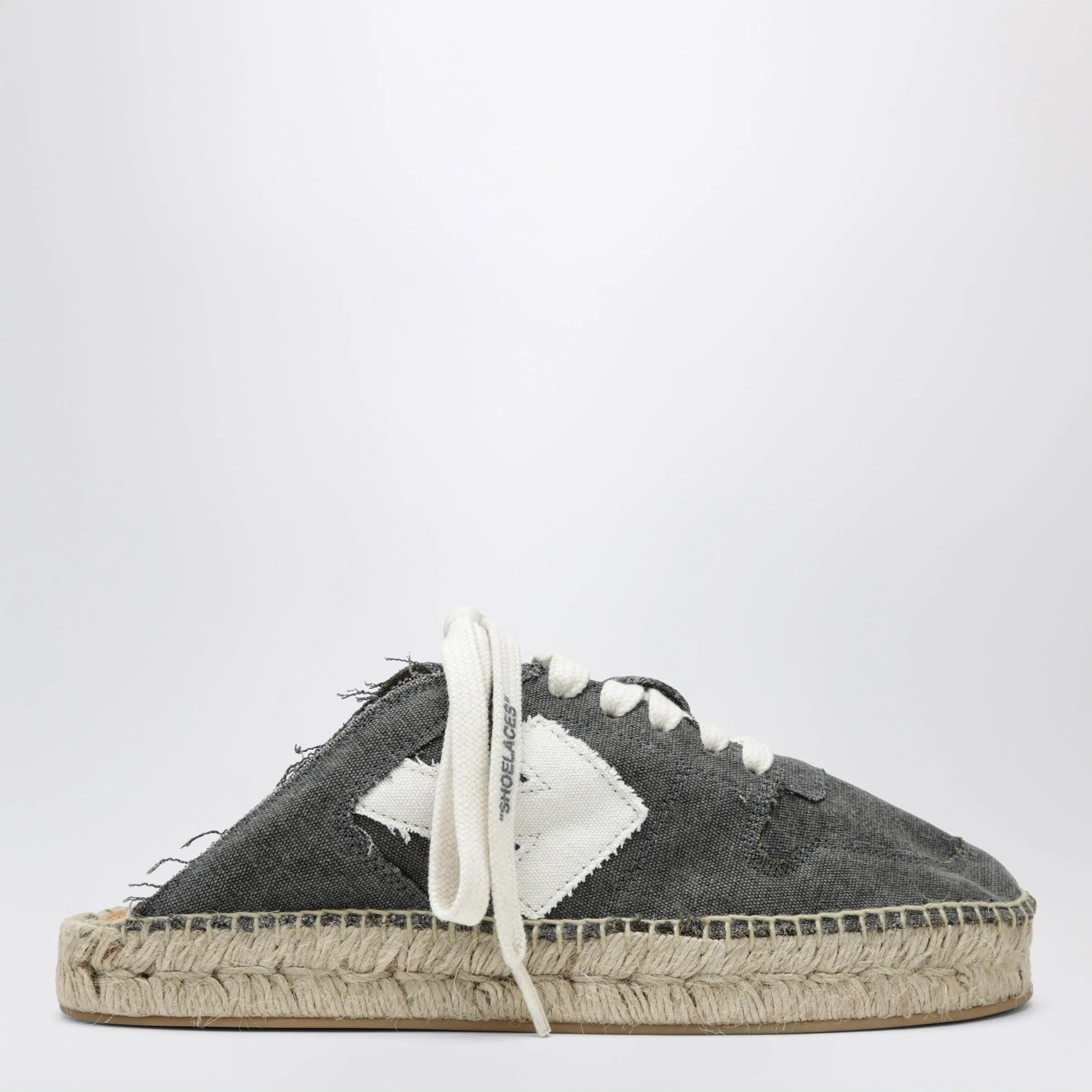 Black/White Arrow Espadrilles sold by Wanan Luxury
