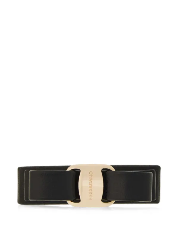 Vara Leather Hair Clip made by Salvatore Ferragamo