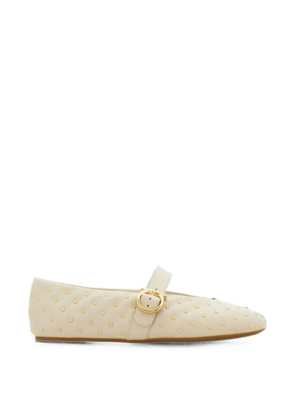 Leather Quilted Ballet Flats made by Salvatore Ferragamo