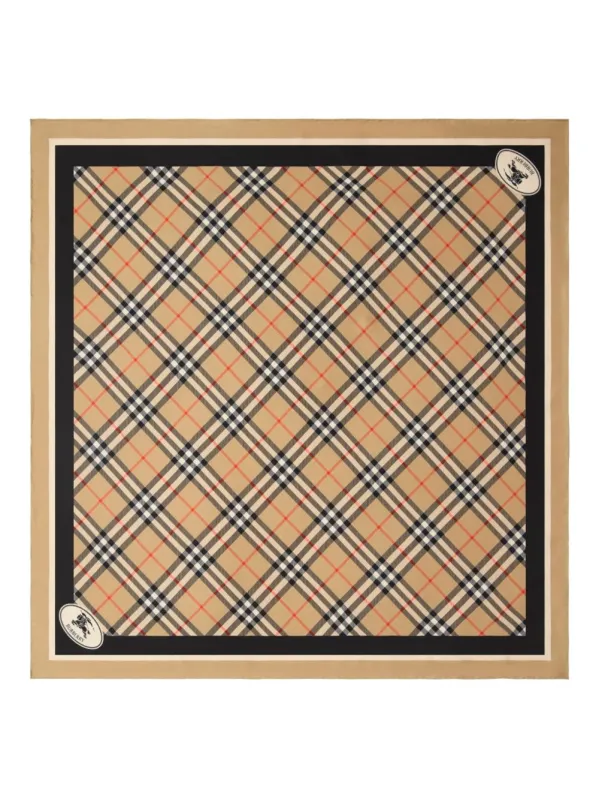 Check Silk Foulard made by Burberry