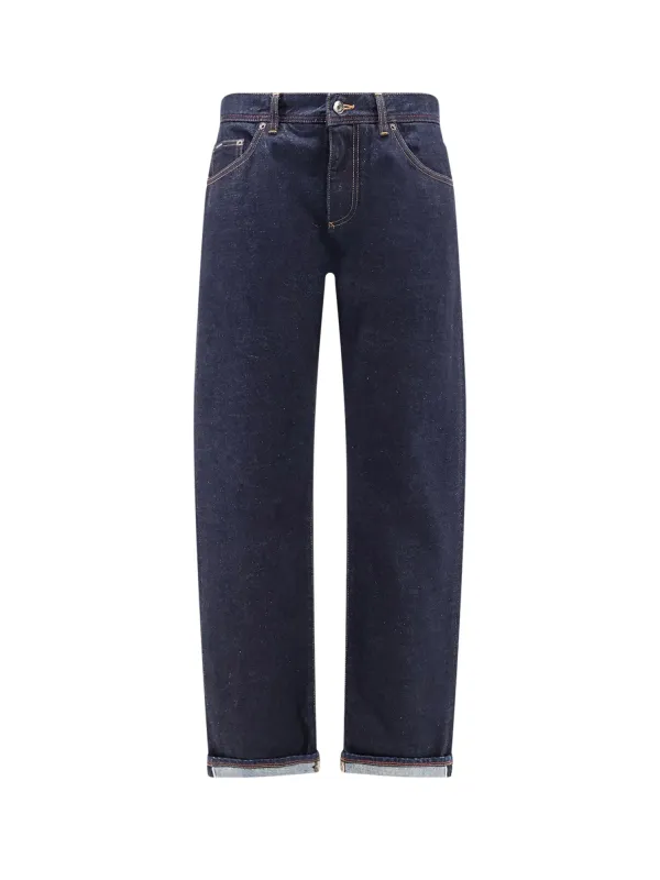 Classic Jeans With Logo Embroidery made by Dolce & Gabanna